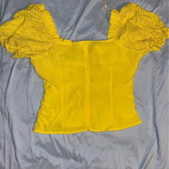Yellow Midriff Top by Lulumari, Large - Picture 7 of 13